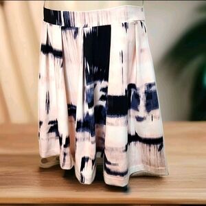 Cynthia Rowley Small Pink Grey Tie Dye Flared Skirt